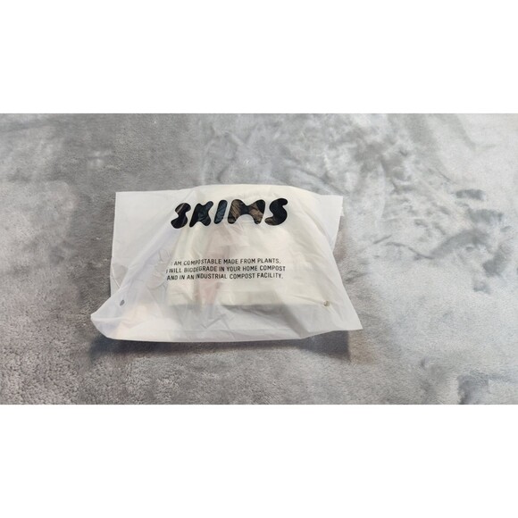 NWT SKIMS Medium Bone Cotton Rib Plunge Bralette BR-PLG-0037 - Picture 1 of 6